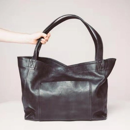 Soft Leather Large Capacity One-shoulder Tote Bag - ANIBEY