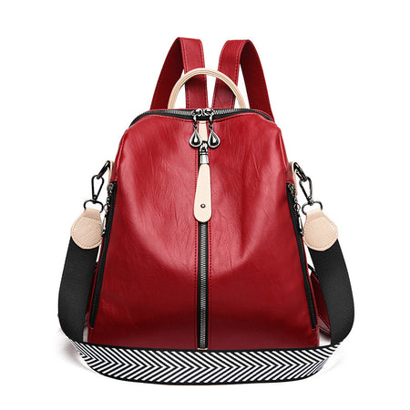 New Women Backpacks Soft Leather Backpack Fashion - ANIBEY