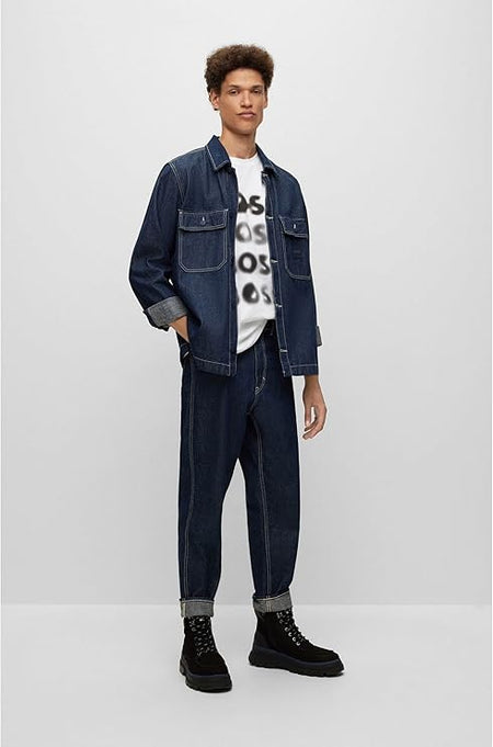 BOSS Men's Teetrury Shirt (White, M) - ANIBEY