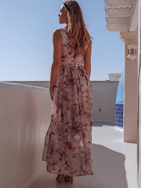 Printed chiffon dress - ANIBEY