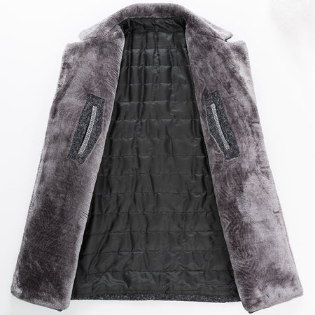 Woolen Coat Autumn And Winter Clothing Middle-aged Men's Lapel - ANIBEY