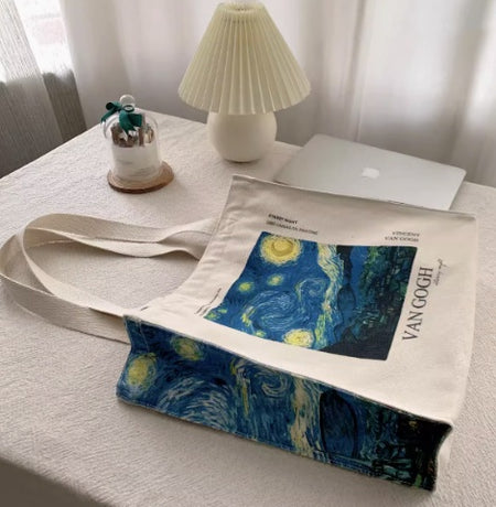 Starry Sky Canvas Bag Shoulder - ANIBEY