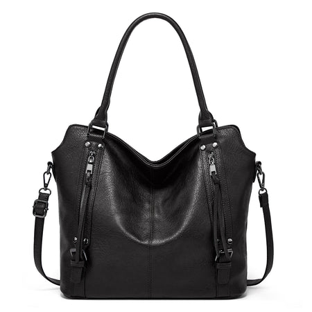 Double Zipper Design Tote Bag Large Capacity Shoulder Crossbody Bag For Women Handbags - ANIBEY