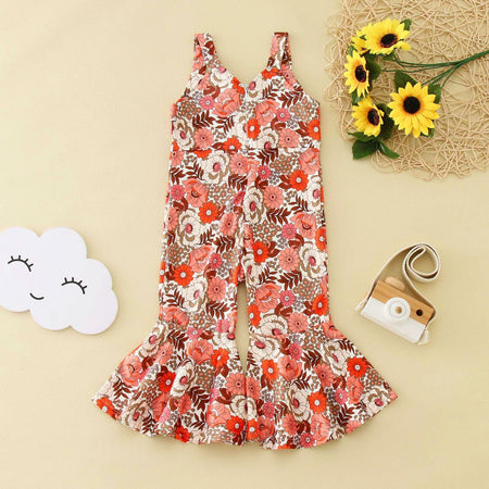 Girls' Fashion Personalized Flared Overalls - ANIBEY