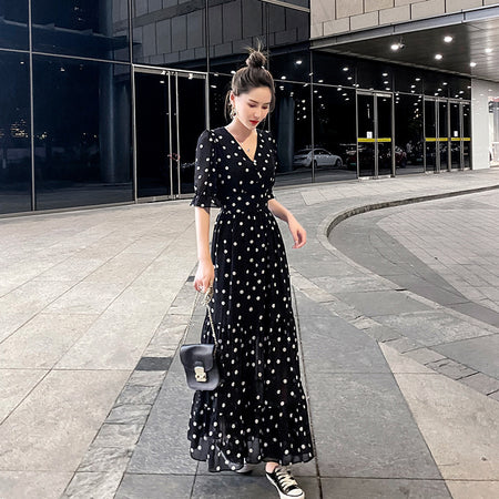 Female Floral High Waist Skinny Long Skirt Beach - ANIBEY