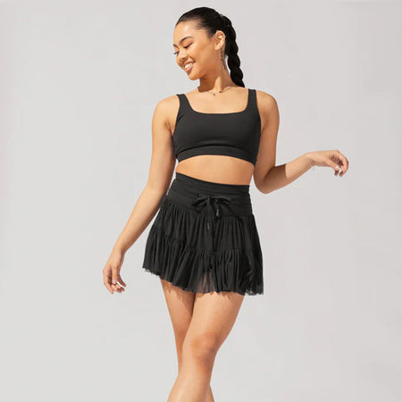 High Waist Dress Lace-up Sports Skirt With Anti-exposure Safety Pants Summer Fashion Pleated Skirt Womens Clothing - ANIBEY