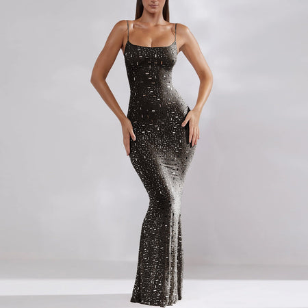 Lady Fashion Suspenders Mermaid Dress - ANIBEY