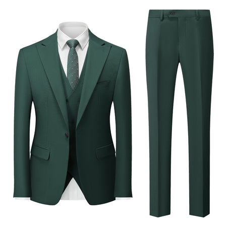Men's Cotton Blend Business Cross-border Suit and Pant Set - ANIBEY