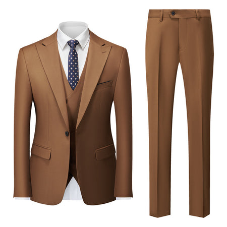 Men's Cotton Blend Business Cross-border Suit and Pant Set - ANIBEY
