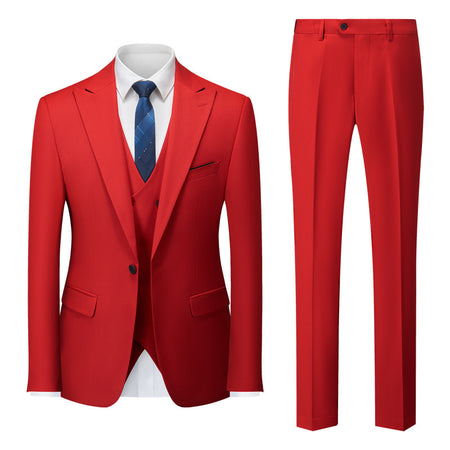 Men's Cotton Blend Business Cross-border Suit and Pant Set - ANIBEY