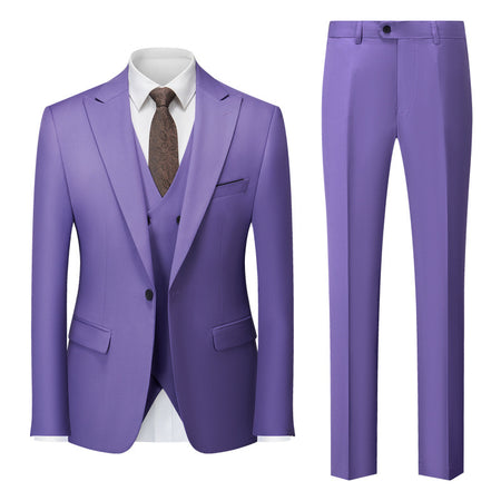 Men's Cotton Blend Business Cross-border Suit and Pant Set - ANIBEY