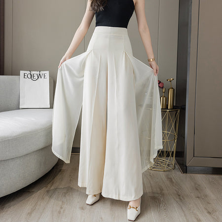 Semi See-through Wide-leg Skort - ANIBEY