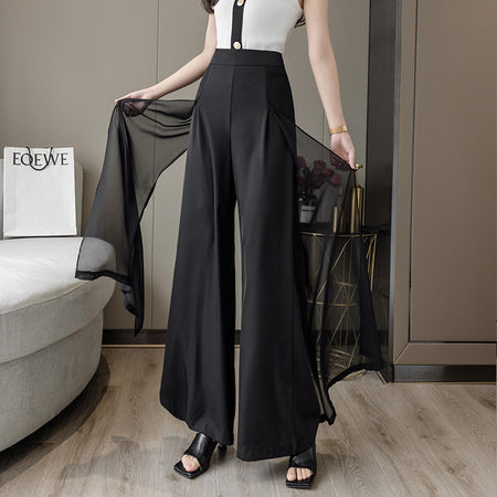 Semi See-through Wide-leg Skort - ANIBEY