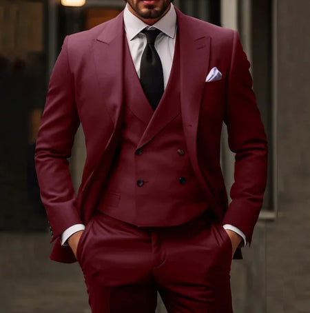 Plus Size Suit Three-piece Dress Suit - ANIBEY