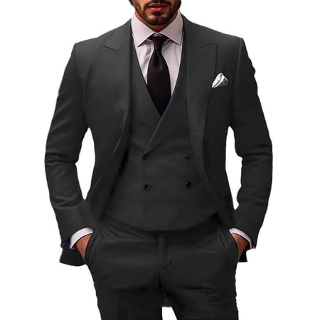 Plus Size Suit Three-piece Dress Suit - ANIBEY