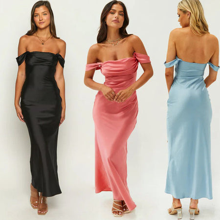 Hip Backless Women's Clothing Long Dress - ANIBEY