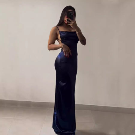 Summer High-grade Y2g Sexy Backless Spaghetti Straps Hot Girl Dress - ANIBEY