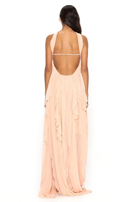 Women's Chiffon Irregular Ruffles Dress - ANIBEY