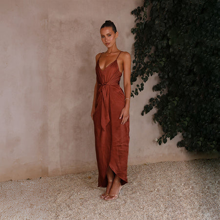Women's Fashion Solid Color Sling French Dress - ANIBEY