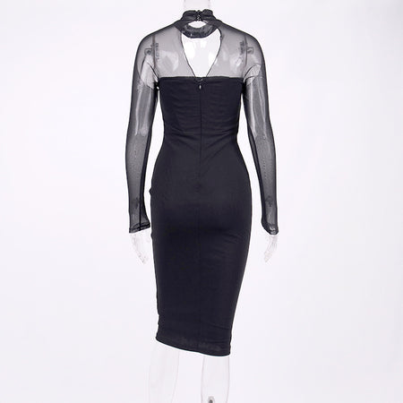 Women's Mesh Fishbone Perspective Hollow Skirt - ANIBEY