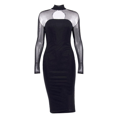 Women's Mesh Fishbone Perspective Hollow Skirt - ANIBEY
