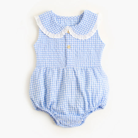 Simple And Creative Plaid Baby Onesie - ANIBEY