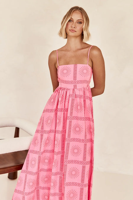 Women's Fashion Printed Personality Back Cutout Sling Dress - ANIBEY