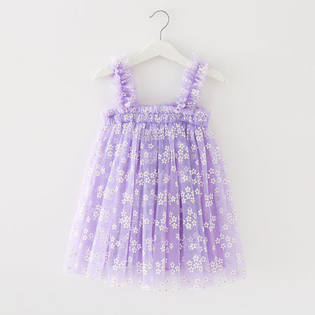 Summer Girls' Sweet Spaghetti-strap Gauze Skirt - ANIBEY
