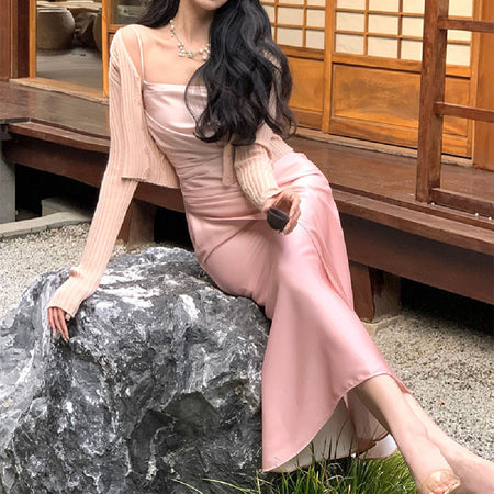 Women's Fashion Casual Strap Dress - ANIBEY