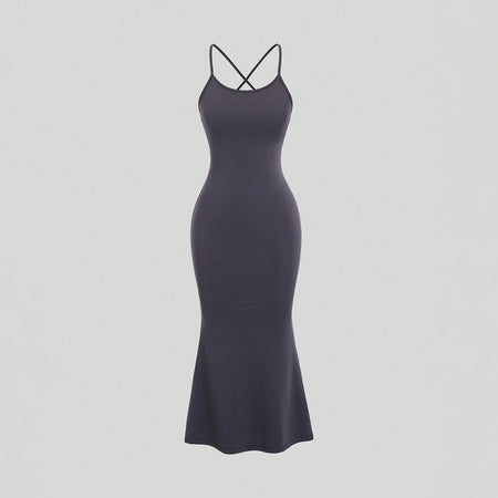 Women's Fashion Unique Cross Backless Dress - ANIBEY