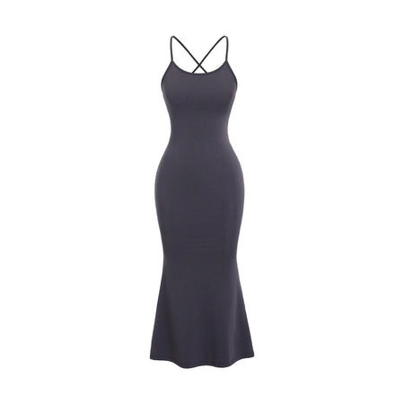 Women's Fashion Unique Cross Backless Dress - ANIBEY