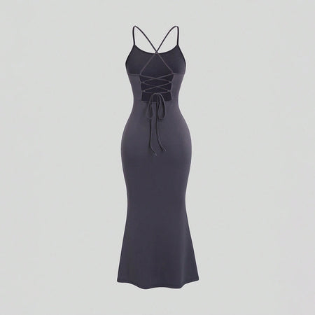 Women's Fashion Unique Cross Backless Dress - ANIBEY