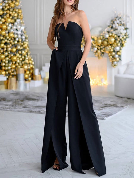 V-neck Sleeveless Straight Dress Women - ANIBEY