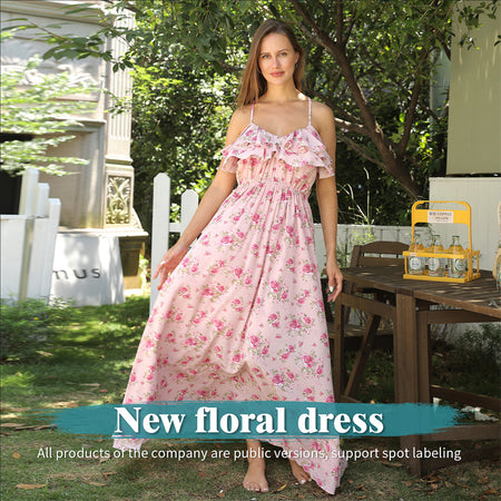 Women's Fashion Simple Printed Dresses - ANIBEY