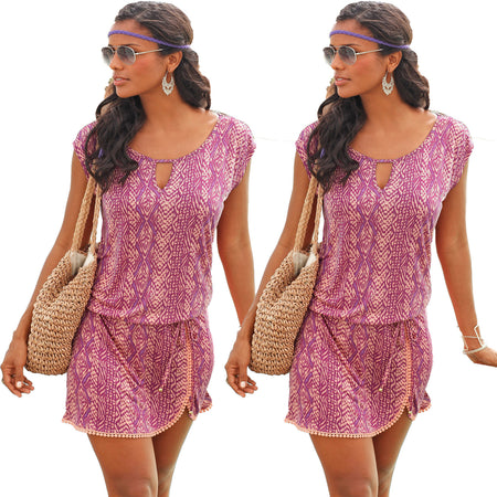 Nine teeth lace skirt elastic waist waist dress - ANIBEY