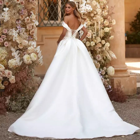 Wedding Dresses Mermaid Bride Dress With Detachable Train - ANIBEY