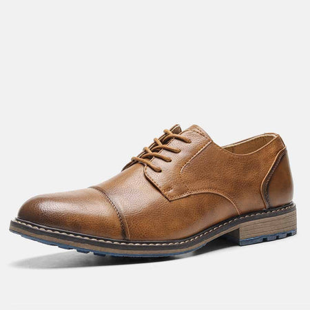 Men's Retro Leather Lace-up Shoes - ANIBEY