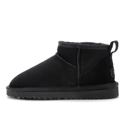 Super Short Snow Boots Sheepskin Leather Leather Bread Shoes Short Boots - ANIBEY