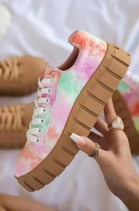Lace-up Canvas Shoes, Foreign Trade Platform Shoes, Printed Single Shoes - ANIBEY