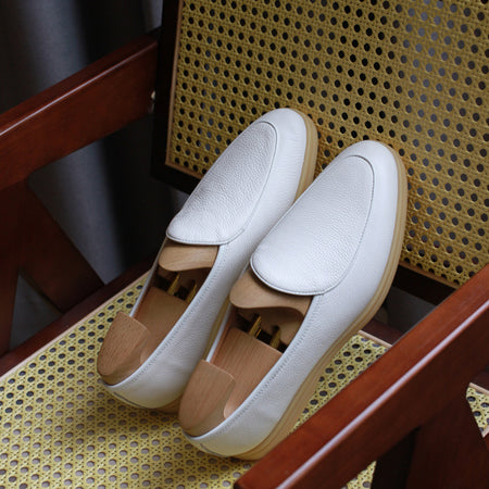 British Handmade Leather Slip-on Loafers for Men - ANIBEY