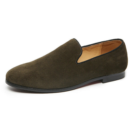 Men's Pedal Peas Suede Leather Loafers - ANIBEY