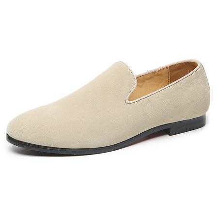 Men's Pedal Peas Suede Leather Loafers - ANIBEY