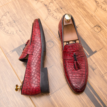 Elegant Artificial PU Pointed Formal Shoes for Men - ANIBEY