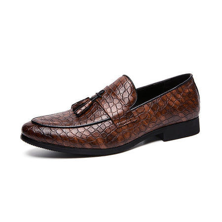 Elegant Artificial PU Pointed Formal Shoes for Men - ANIBEY