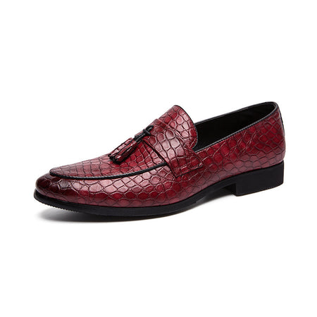 Elegant Artificial PU Pointed Formal Shoes for Men - ANIBEY