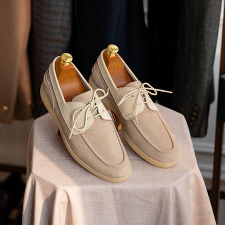 Lace-up Vintage High Mercerized Suede Sailing Shoes - ANIBEY