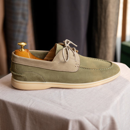Lace-up Vintage High Mercerized Suede Sailing Shoes - ANIBEY