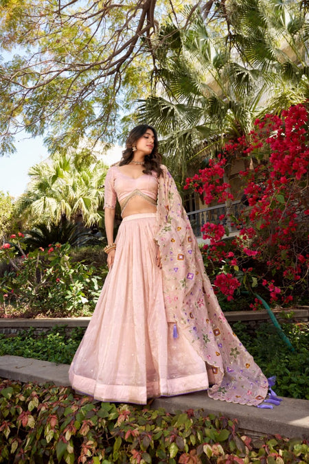 Generic womens Silk Semi-stitched lehenga choli(V3- - ANIBEY
