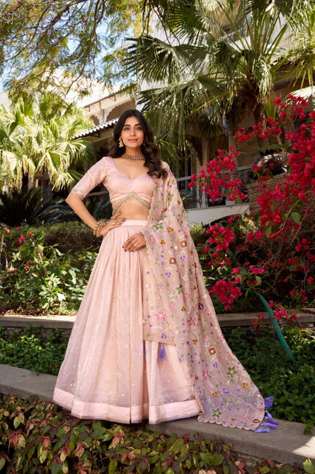Generic womens Silk Semi-stitched lehenga choli(V3- - ANIBEY