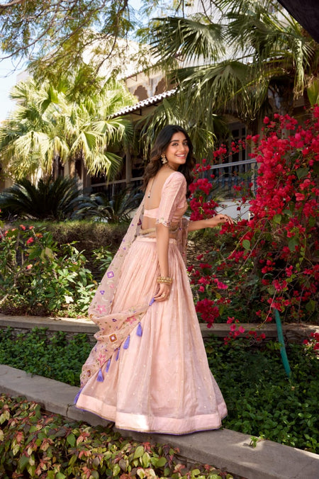 Generic womens Silk Semi-stitched lehenga choli(V3- - ANIBEY